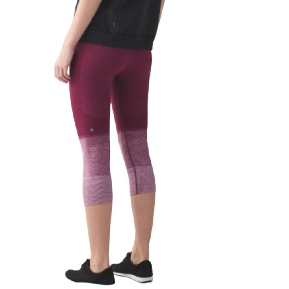 Lululemon pink leggings Seamless Street Crop Ombre purple to pink